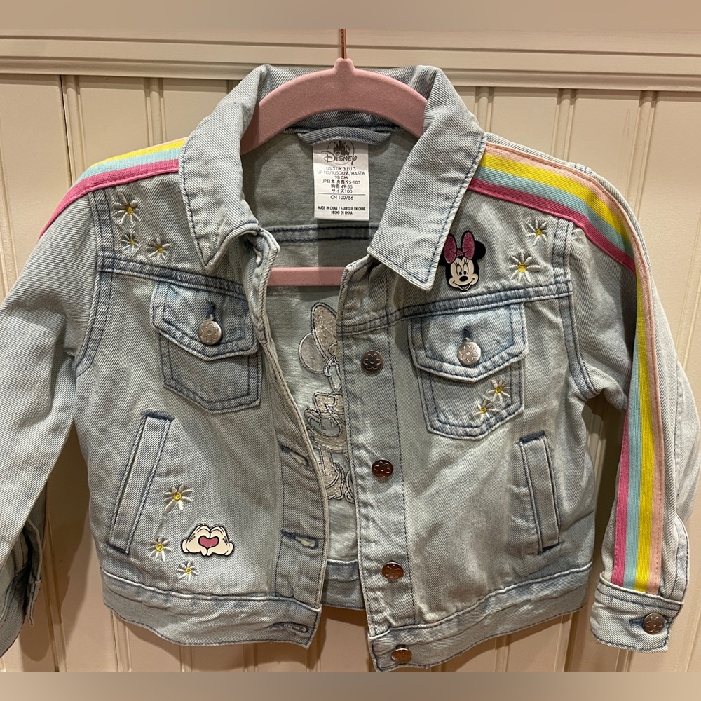 Disney Minnie Jean Jacket Girls size 3